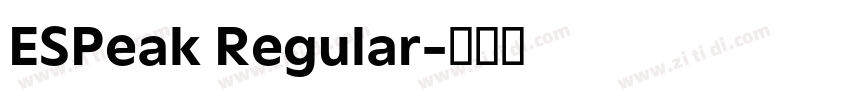 ESPeak Regular字体转换